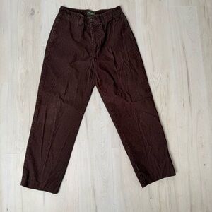 Eddie Bauer Classic Fit Men's Dark Brown Corduroy Pants 33/30